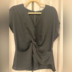 Express Black Wrap Blouse